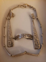 Sterling Silver Greek Jewelry Set