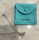Tiffany & Co - Solid 18k White Gold - Diamond Dragonfly Charm Bracelet