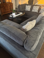 Ashley Dark Grey 3 piece sectional Sofa with Pillows