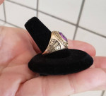 Vtg Rumson-Fair Haven Regional High School 10K Gold Ring 7 Amethyst 8g