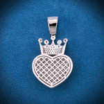 Crowned Heart Pendant 14K Gold