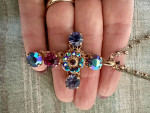 Stunning Rhinestone Cross Necklace