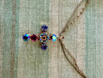 Stunning Rhinestone Cross Necklace