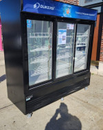 DUKERS 3 GLASS DOOR SLIDING REFRIGERATOR