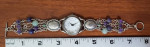 Vintage Watch Sterling Southwestern Concho Amethyst St. Marin Quartz