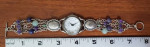 Vintage Watch Sterling Southwestern Concho Amethyst St. Marin Quartz