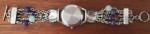 Vintage Watch Sterling Southwestern Concho Amethyst St. Marin Quartz
