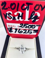 2.01 CARAT DIAMOND!  H/VS2  CRAZY LOW PRICE!!!