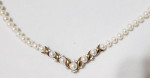 Freshwater Pearl & White Sapphire Silver Gold Vermeil Vahan Necklace