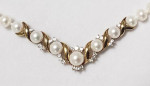 Freshwater Pearl & White Sapphire Silver Gold Vermeil Vahan Necklace