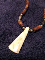 1970s Necklace 17", and amethyst/turquoise/silver pendant