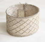 Stunning Fine Vintage Sterling Cuff Bracelet BEAUTY!!! 6.75 wrist