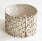 Stunning Fine Vintage Sterling Cuff Bracelet BEAUTY!!! 6.75 wrist