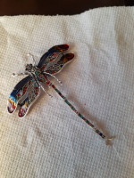 Cute sparkly dragonfly brooch