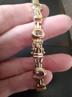 Gorgeous multi real Stone bracelet in 14kt over silver