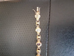 Gorgeous multi real Stone bracelet in 14kt over silver