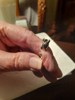 Adorable sterling silver Mouse ring