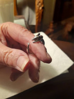 Adorable sterling silver Mouse ring