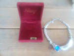 GORGEOUS BLUE SAPPHIRE & FAUX DIAMOND CHOKER BY PARKLANE