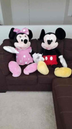 Set of 3 and 1/2 foot Tall Mickey and Minnie Mouse
