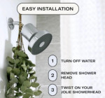 THE FILTERED SHOWERHEAD with Shower Water Filter System- High Pressure Showerhead, Hair and Skincare Accessory to Improve Beauty and Personal Care Routine (Gold)