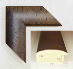 Brown frame for Diploma, Picture, Poster or Photo, 3.3 inches wide, 1.42 inches high.