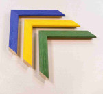 Colorful Stylish Picture Wood Frames. Width 0.75" x Height 0.55".