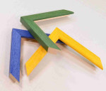 Colorful Stylish Picture Wood Frames. Width 0.75" x Height 0.55".