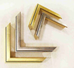 Wood Picture Frame Gold and Silver. Width 0.7" x Height 1".