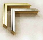 Wood Picture Frame Gold and Silver. Width 0.7" x Height 1".