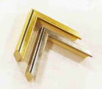 Wood Picture Frame Gold and Silver. Width 0.7" x Height 1".
