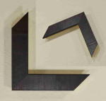 Picture Frame, Dark Brown Wood Veneer 1.2" Wide, 0.8" High.