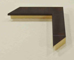 Picture Frame, Dark Brown Wood Veneer 1.2" Wide, 0.8" High.