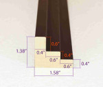 Modern Floating Wooden Stylish Frame Black and White for Canvas Paintings Stretched on Thick Subframe. Frame Width 1.58" x Height 1.38"