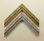 Antique Wood Picture Frame Gold and Silver. Width 1.3" x Height 0.8".