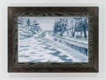 Flat Rustic Distressed Wood Picture Frame 1.7" Wide x 0.8" High.