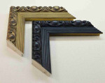 Stylish Bronze and Black Wood Picture Frame Hearts. Width 2" x Height 1.2".