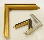 Modern Stylish Wooden Frame Gold Silver Black 0.75" Width 1" Height.