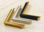 Modern Stylish Wooden Frame Gold Silver Black 0.75" Width 1" Height.