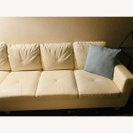 White Sectional W Storage Ottoman