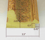 Wall oil painting frame. Art gallery style frame, polystyrene frame.