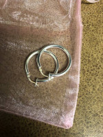 1 inch Stainless Steel Hoops Earrings