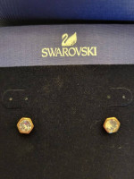 Swarovski Crystal .5 cm Stud Earrings 5371199 NIB Sparkling Rhinestone