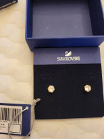 Swarovski Crystal .5 cm Stud Earrings 5371199 NIB Sparkling Rhinestone
