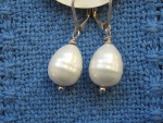Large White Pearl Earrings