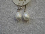 Large White Pearl Earrings