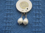 Large White Pearl Earrings