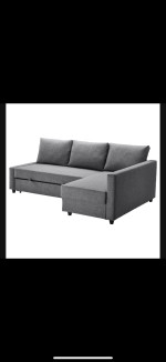 Sleeper sectional,3 seat w/storage, Skiftebo dark gray