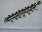 Triple Strand Pearl and Crystal Bracelet