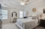 Master bedroom accommodates king sized bed